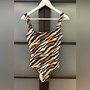 Colorful Striped One-Piece Swimsuit